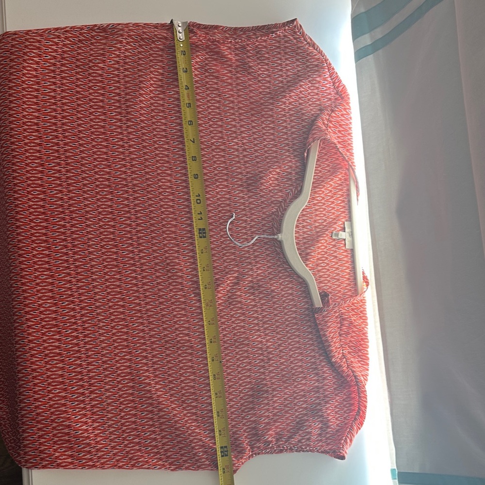 Joie Orange Silk Patterned Blouse - image 6